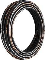 VEVOR 1/2" Hydraulic Hose 100 ft 4000 PSI 2-Wire Braid Rubber Flexible -40°C to 121°C Construction Agriculture