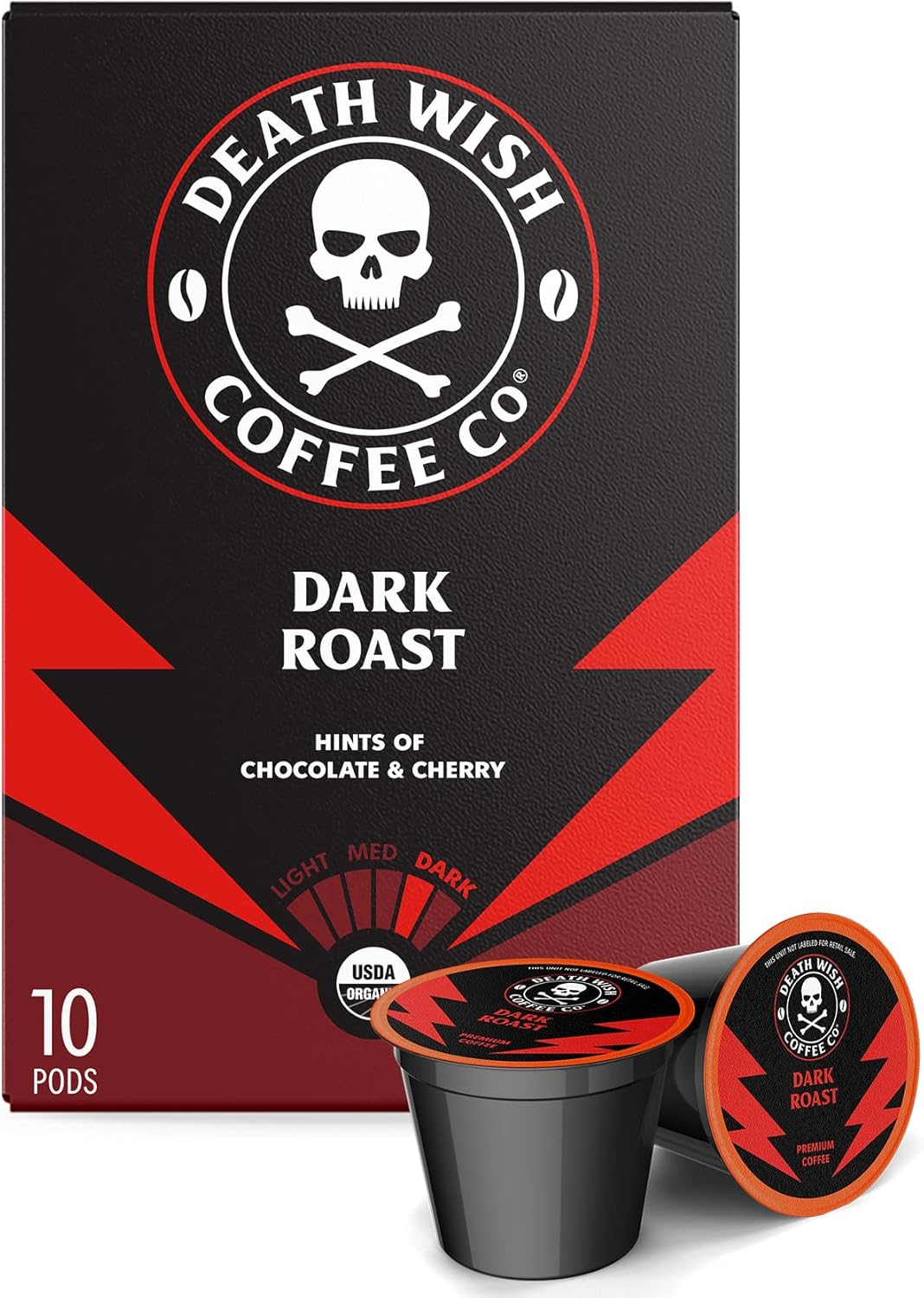 Death Wish Coffee Single Serve Capsule for Keurig KCup Brewers, USDA