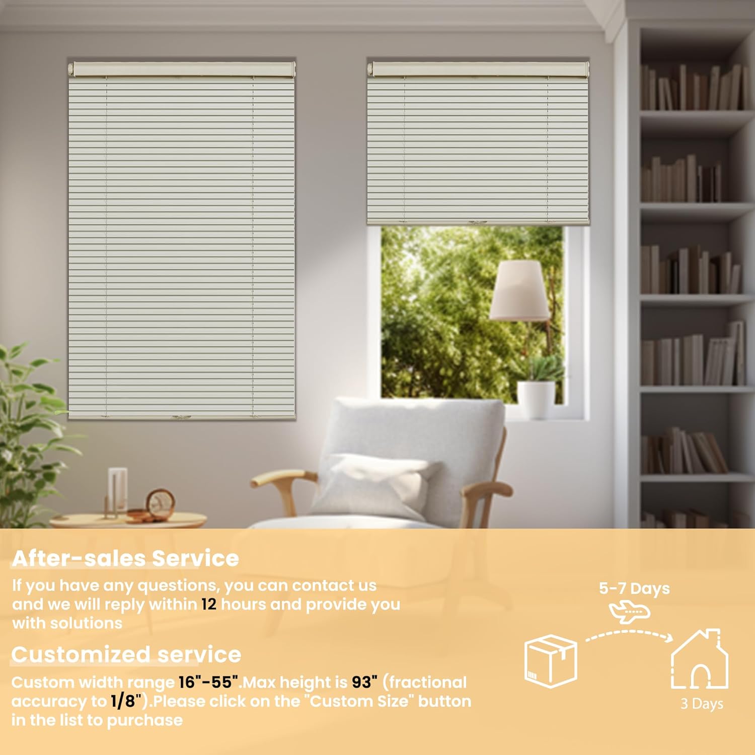 No Tools Cordless Aluminum Mini Blinds for Windows 1" No Drill Metal Room Darkening Horizontal Window Blinds No Screws Venetian Custom Window Shades for Home Office Door,Beige,28" W x 64" H