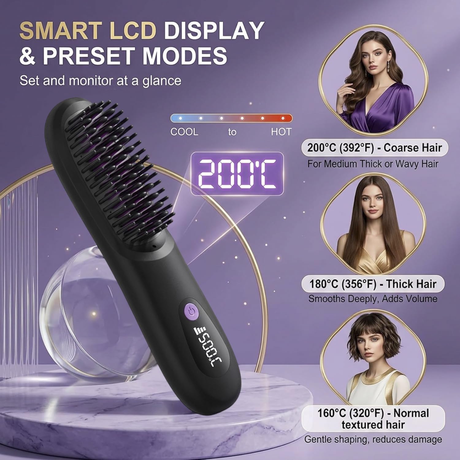 Stylingbürste für Kurzes Haar, Kompakte Rundbürste für Pixie & Bob mit Volumen, Neuen 3px-Keramik-Borsten, Lang Anhaltendes Volumen, Tragbares Design