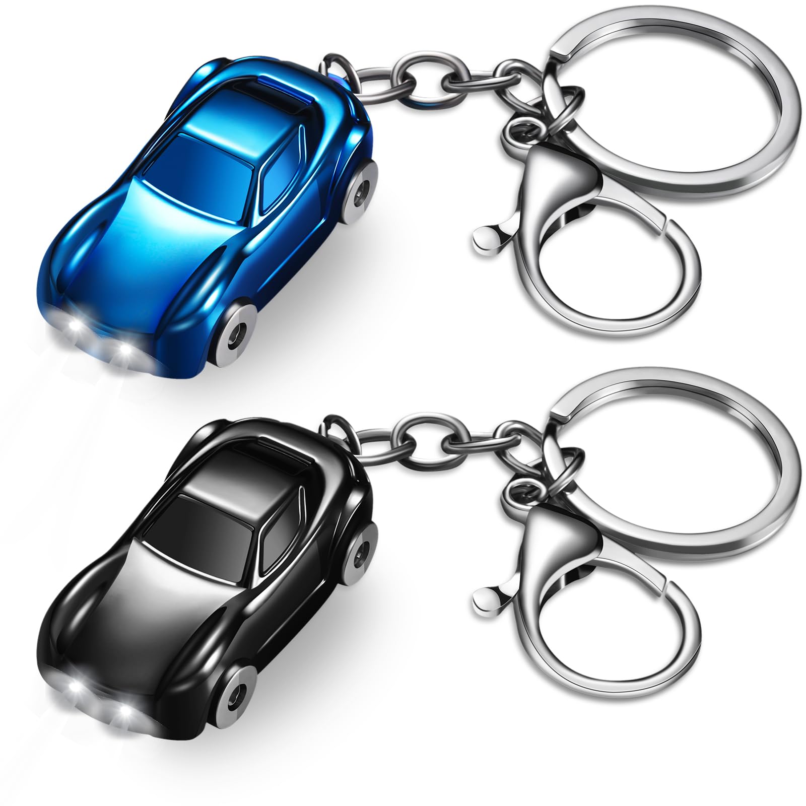 Frienda Creative Car Keychain with 2 Modes LED Lights