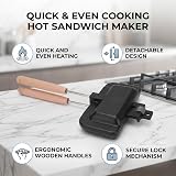 SUNGOOYUE Dwustronna Opiekacz do Kanapek Non Stick, 2 Kolory do Wyboru (2 | Konstrukcja ze stopu aluminium, zdejmowane u