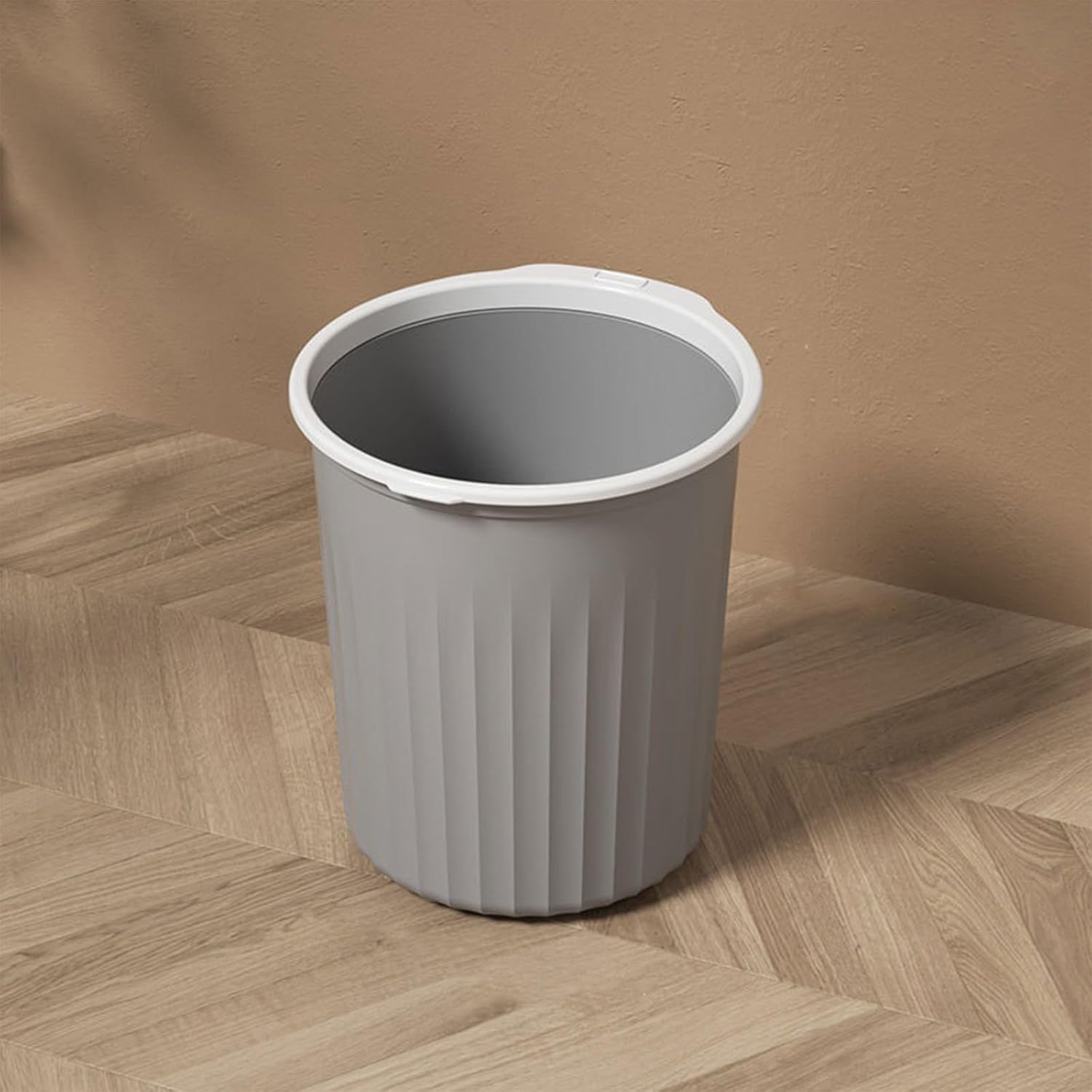 Trash Can - Household Kitchen Trash Can Large Lidless Press Ring Bathroom Trash Can Wastepaper Basket Bedroom Trash