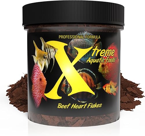 Miniatura 8 de Xtreme Beef Heart Flakes - Alto contenido en proteínas, rico en nutrientes para peces tropicales y de agua dulce, apoya el crecimiento, mejora del