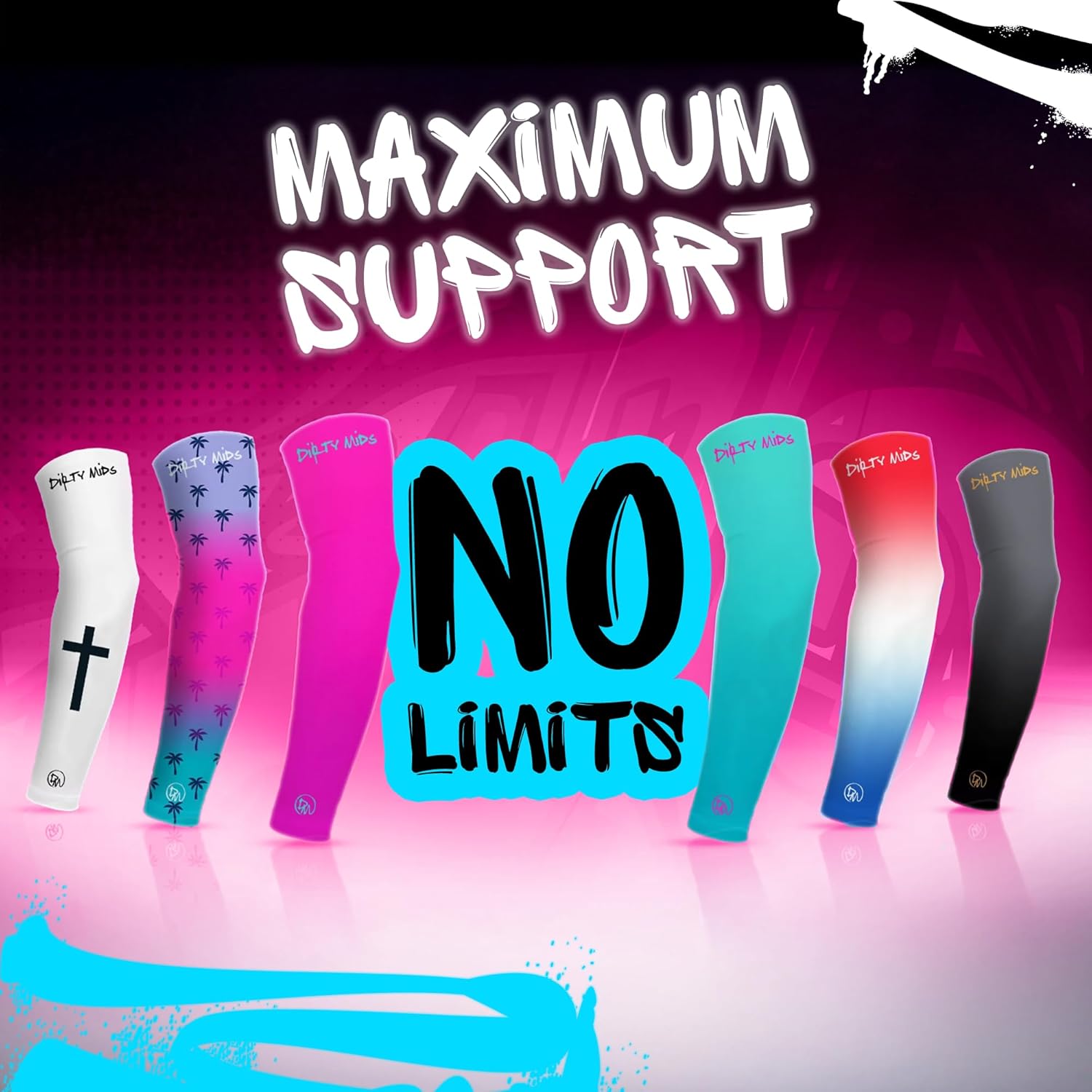 Dirty Mids Savage Compression Sleeves, Swag and Sports, Youth sizes, for Baseball and Softball - Image 6