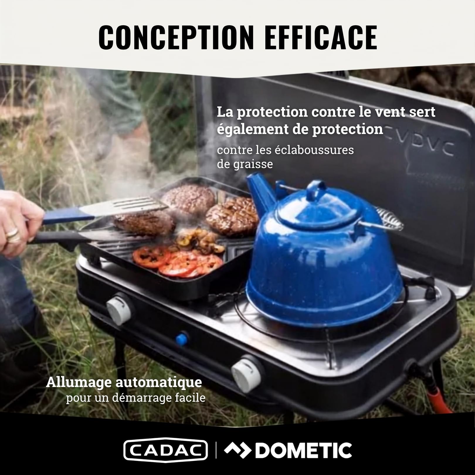 CADAC 2 Cook 2 Pro Stove - Réchaud à Gaz Portable pour Camping & Outdoor