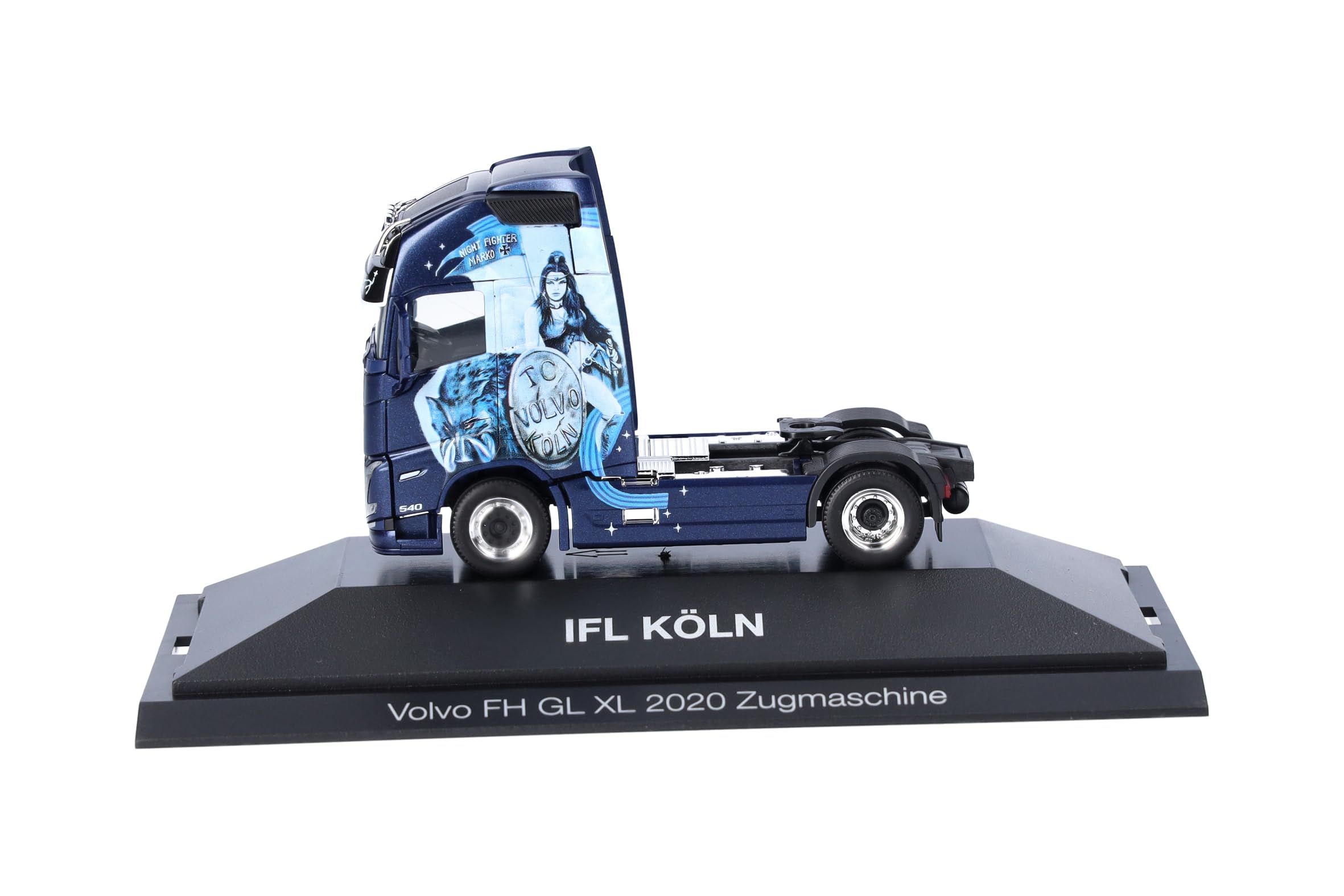 Miniature VOLVO 6x4 FH 16 Gl. XL Avec Remorque Surbaissée 4 Essieux Torben Rafn Rouge