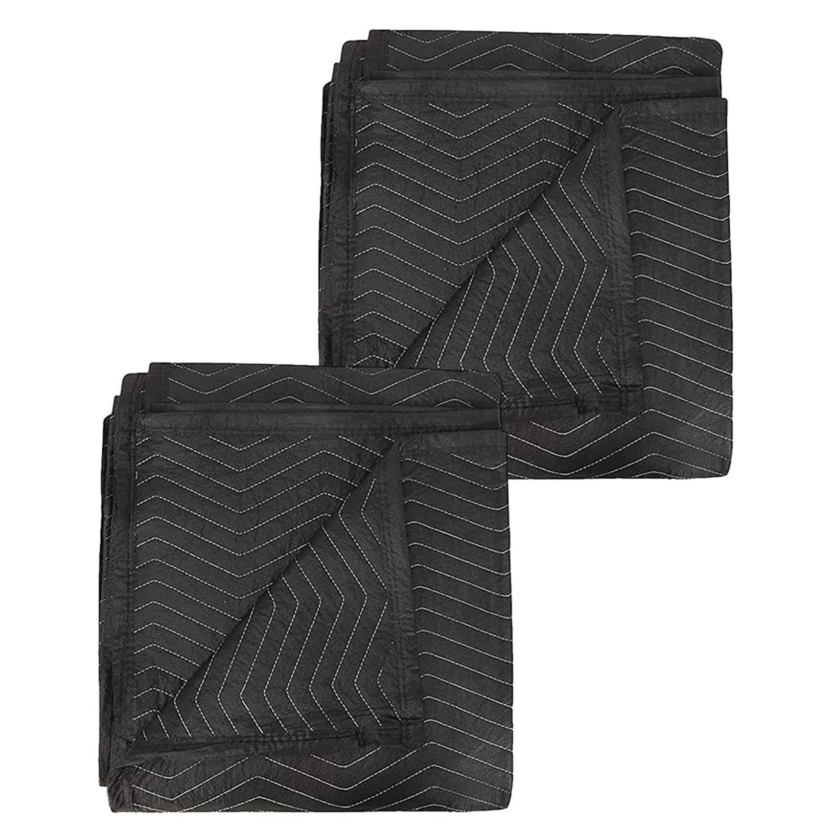 8 Coperte per Traslochi 40X72 Pollici Coperte da Imballaggio Resistenti per Traslochi, Spedizioni, Mobili, Avvolgimento per Mobili-Nero
