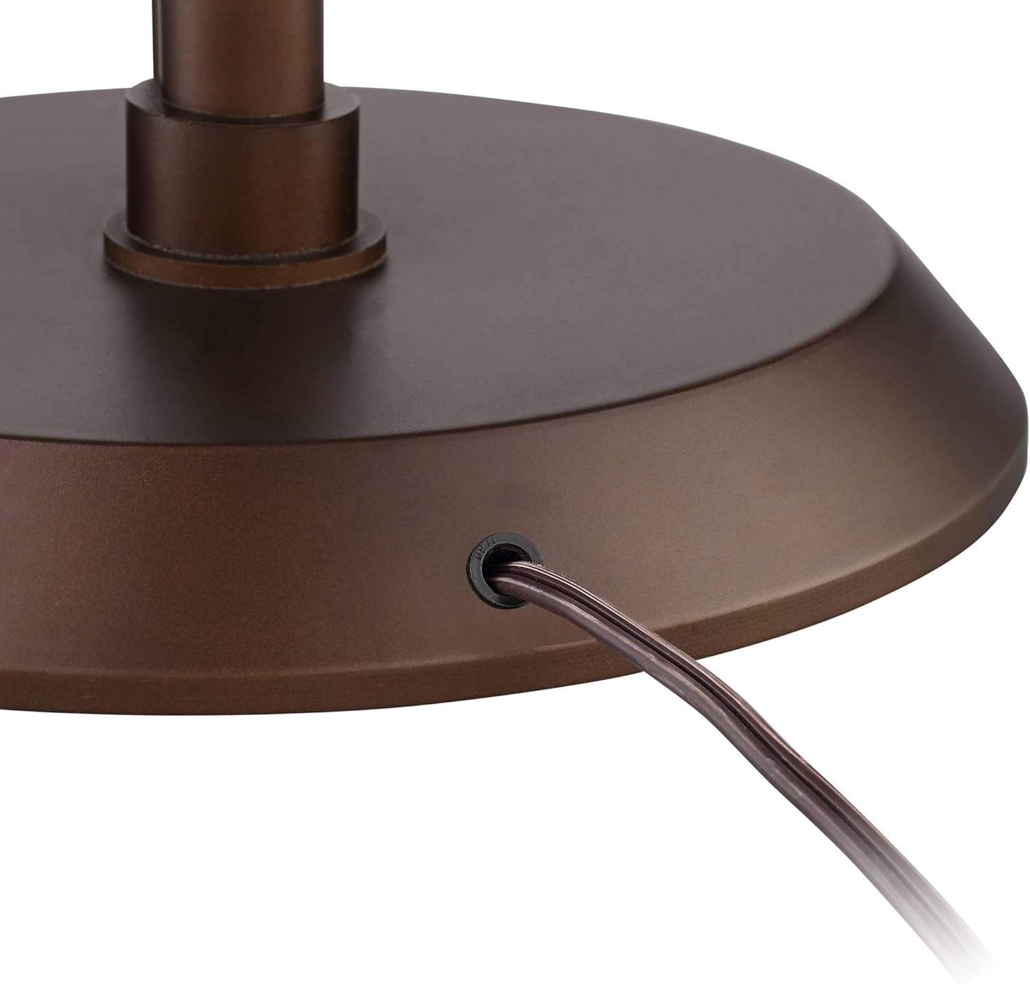 Possini Euro Design Traverse Modern Floor Lamp with Gooseneck Reading Light LED 64" Tall Oil Rubbed Bronze Metal Oatmeal Fabric Drum Shade Decor for Living Room Reading House Family Bedroom Home