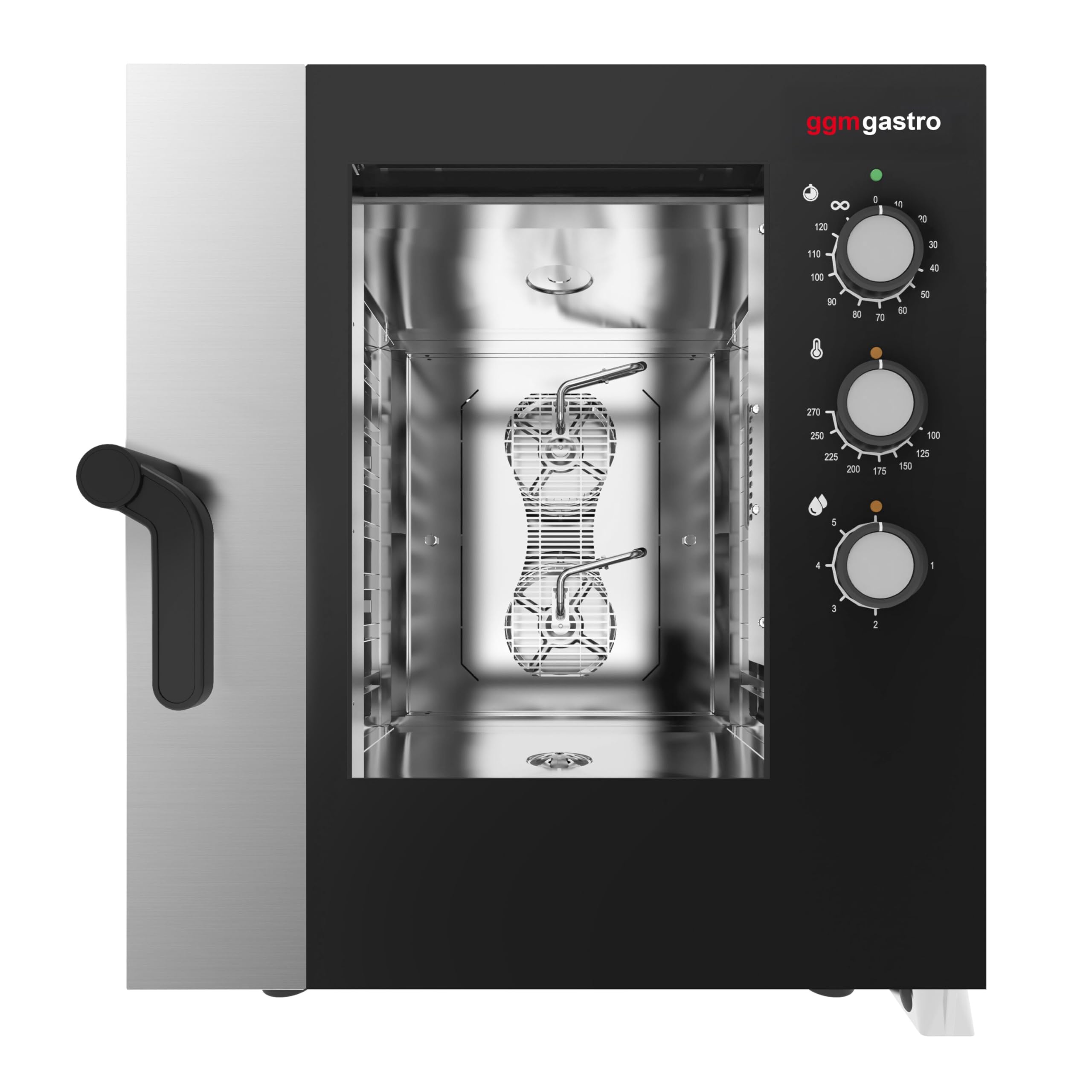 GGM Gastro Kombidämpfer manuell 7x GN 1/1 | Robuste Edelstahlkonstruktion, zeitsparende Reinigung durch abgerundete Ecken, stapelbares Design, für den Dauereinsatz