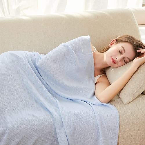 Miniatura 44 de AmyHomie Manta refrescante para niños, manta de verano suave y cómoda para personas que duermen con calor, niñas y niños (1 a 12 años), nube rosa