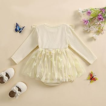 BeQeuewll Abo pagliaccetto casual per neonata Pagliaccetto patchwork in tulle con cimosa in pizzo con fascia per capelli Abo da principessa carino  1501