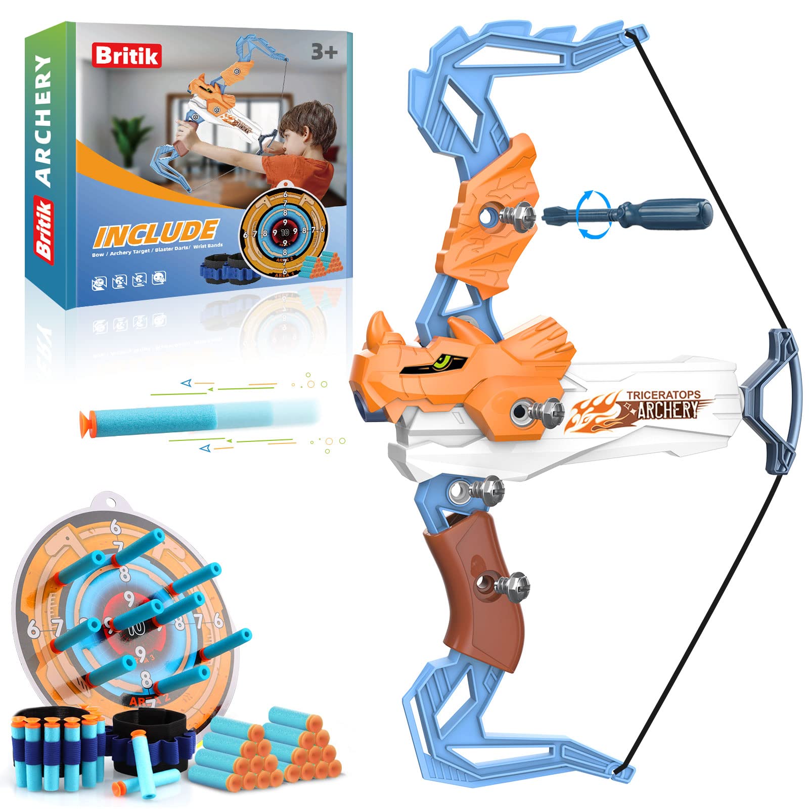 Toys for 3-8 Year Old Boys: Bow and Arrow Set Kids Boys Toys Birthday Gifts Presents for Boys Girls Aged 3 4 5 6 7 8 9 10 11 12 Year Old Outdoor Garden Games Toy Archery Set