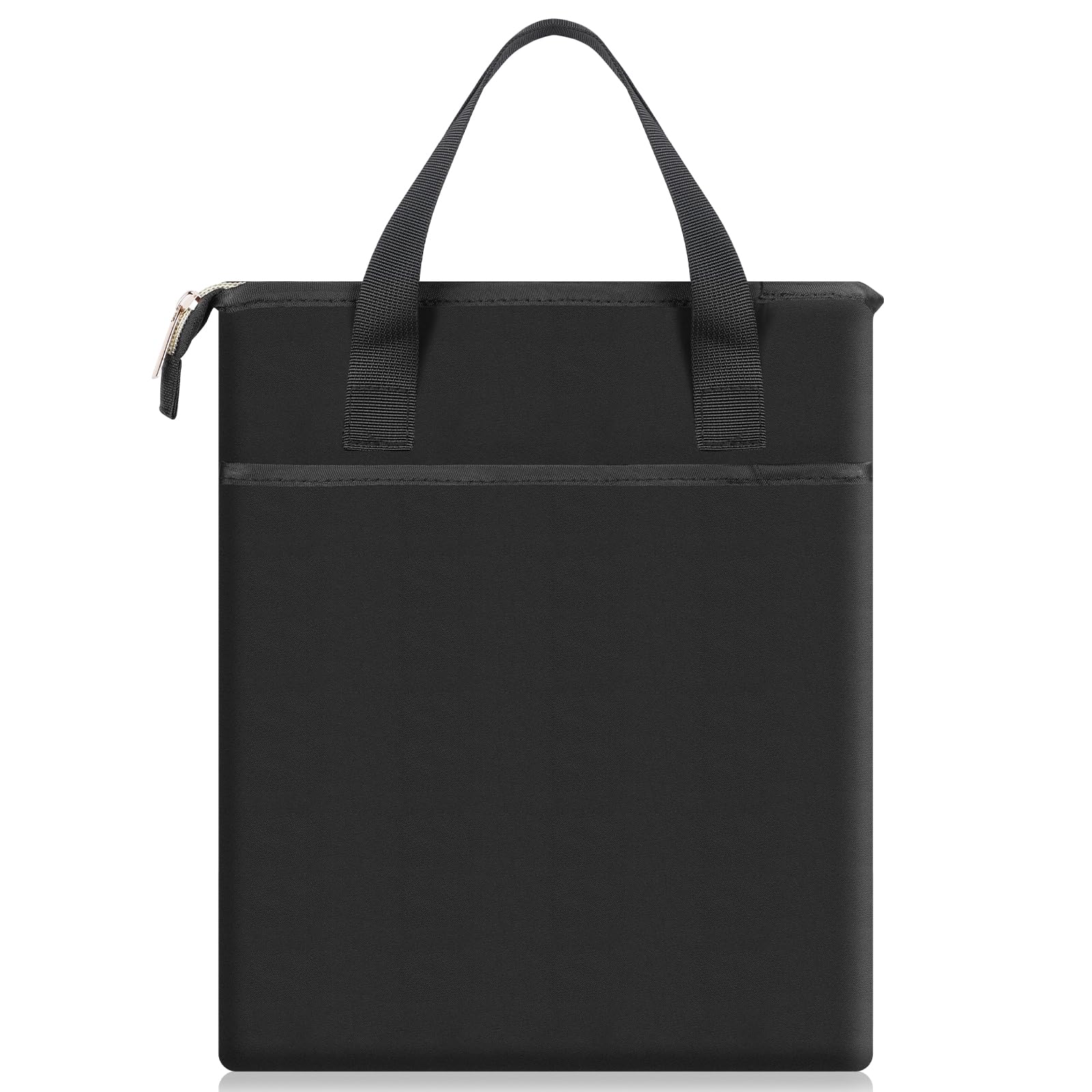 Likesing Pochette Livre Tissu Noir Protege Livre avec Fermeture Eclair et Poche Frontale Protection Livres Imperméable Voyage pour Les Amateur de Lecture Amis Camarades Classe Cadeaux 31 x 26 cm