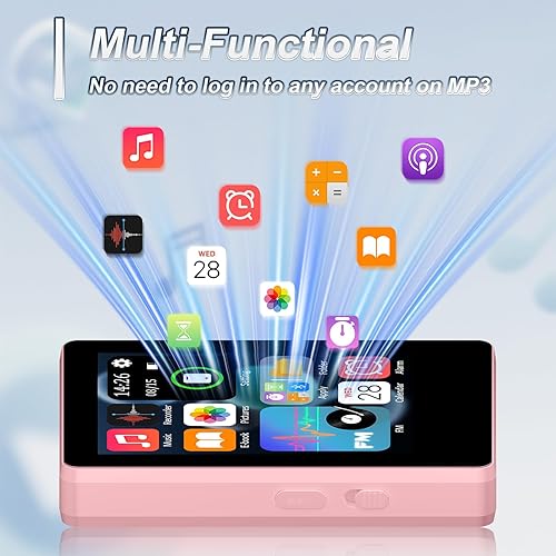 Miniatura 5 de Mini reproductor MP3 Bluetooth de alta fidelidad para niños, reproductor de audio portátil de 32 GB con radio FM, reproductor de música MP3 digital