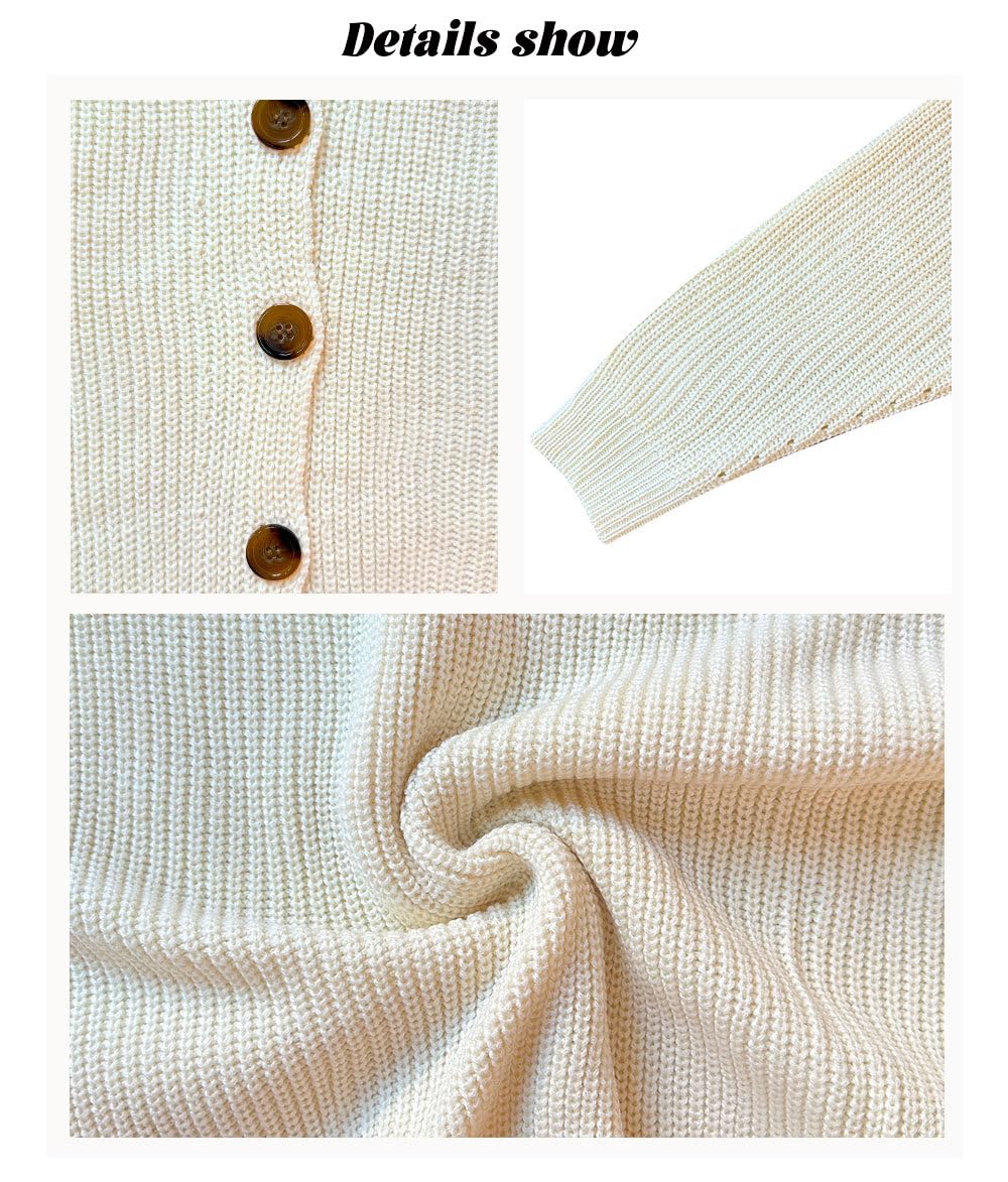 Générique Gilet Cardigan À Capuche pour Femme en Maille Douce Long Boutonné sur Le Devant Coupe Oversize Style Décontracté Idéal pour Le Bureau et Le Quotidien.