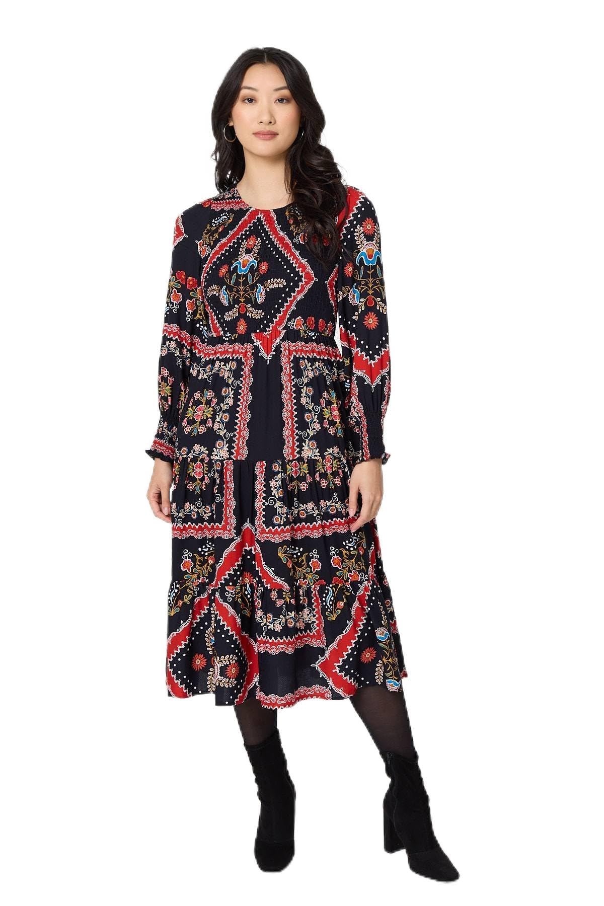Izabel London Women's Midi Dress Size 14 Navy
