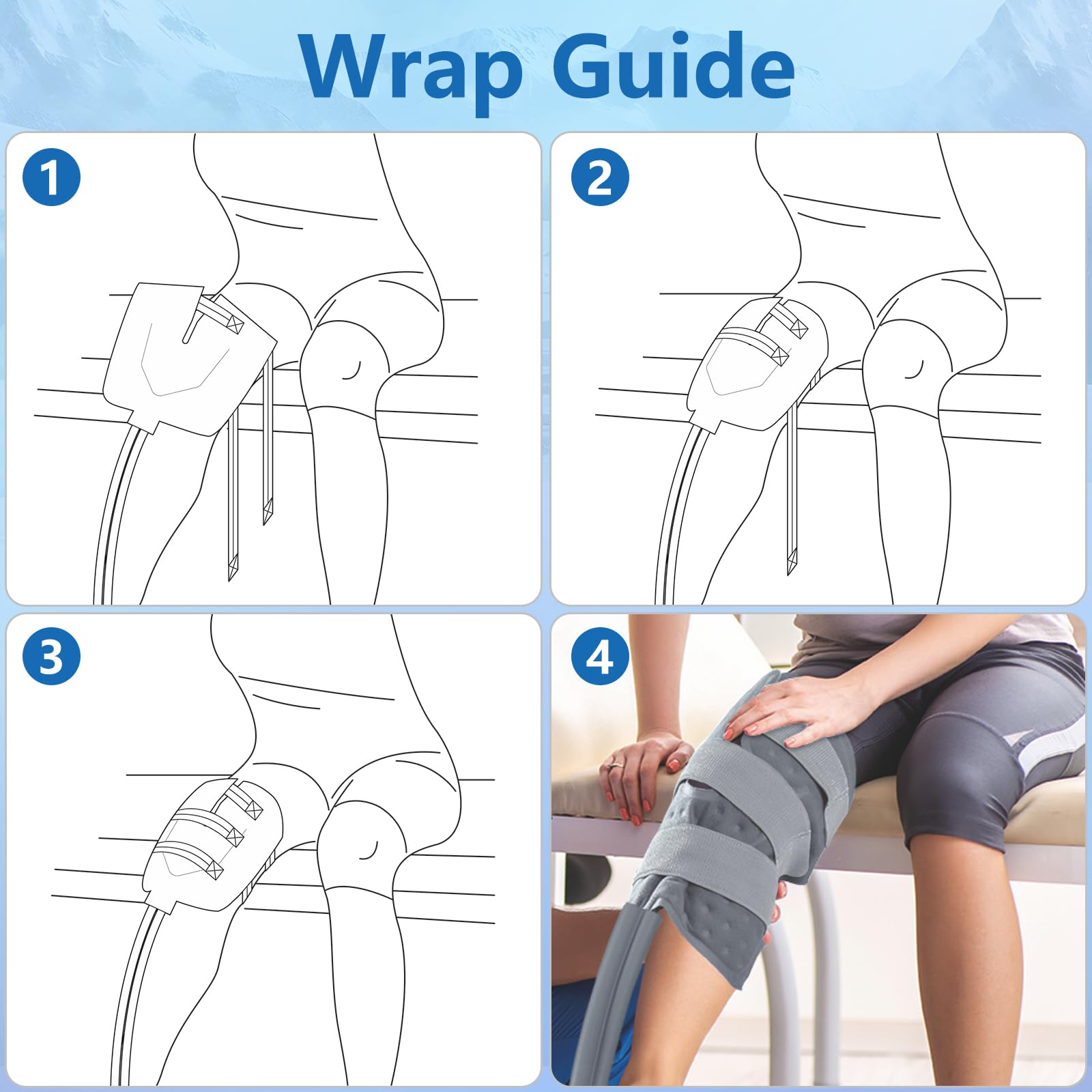 Máquina de terapia de hielo para rodilla después de la cirugía, máquina de terapia de frío con 6 modos de temporizador, refrigeración de 12 horas, diseño a prueba de fugas, almohadilla de hielo