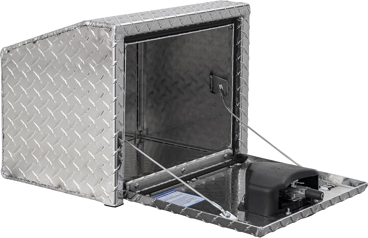 Buyers Products 1705163, 14x12x18" Diamond Tread Aluminum Underbody Truck Box With Slanted Back