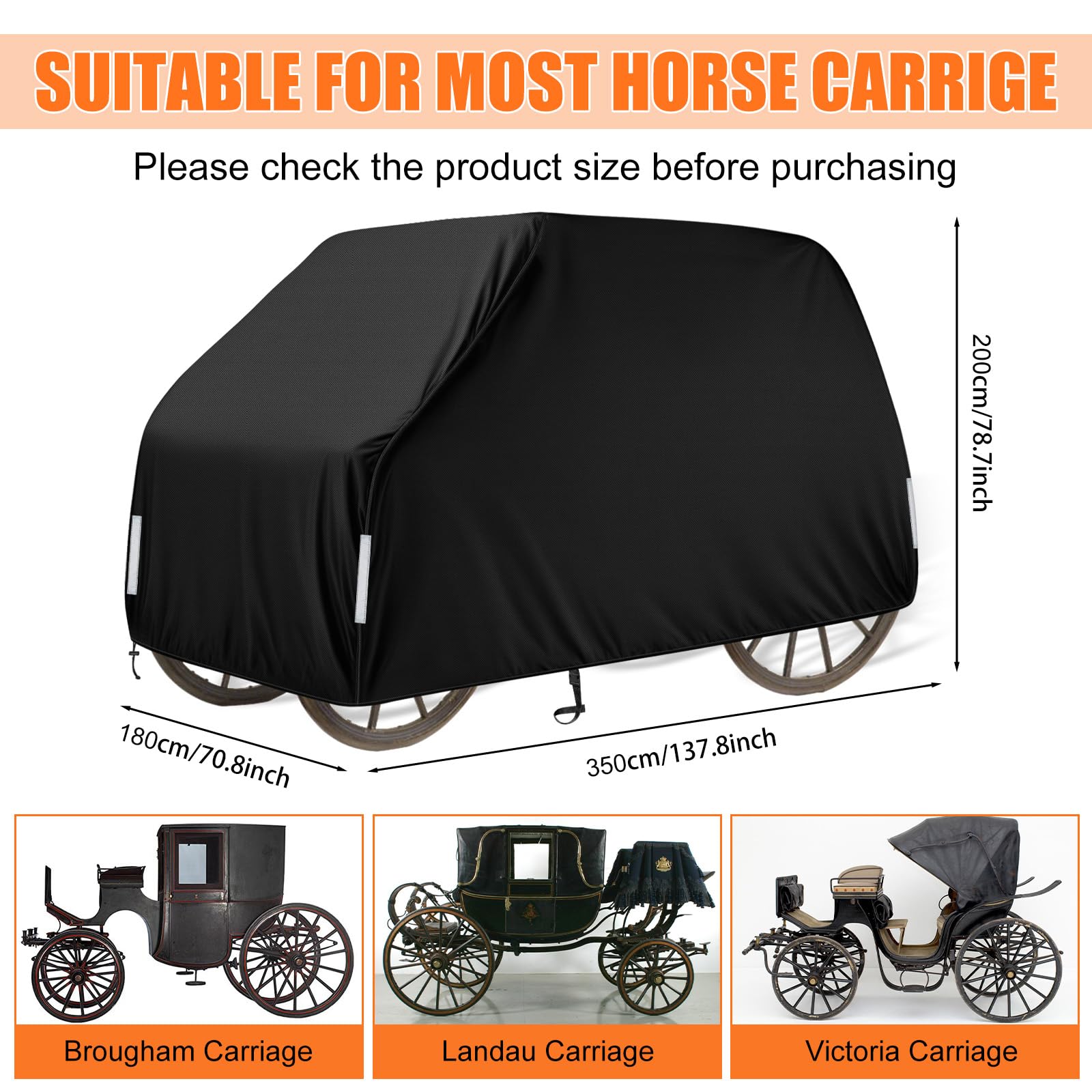 Bâche de protection pour voiture pour chevaux - Tissu Oxford 420D - En coton Oxford - De qualité supérieure - Résistant aux UV - Imperméable à la poussière - Universel