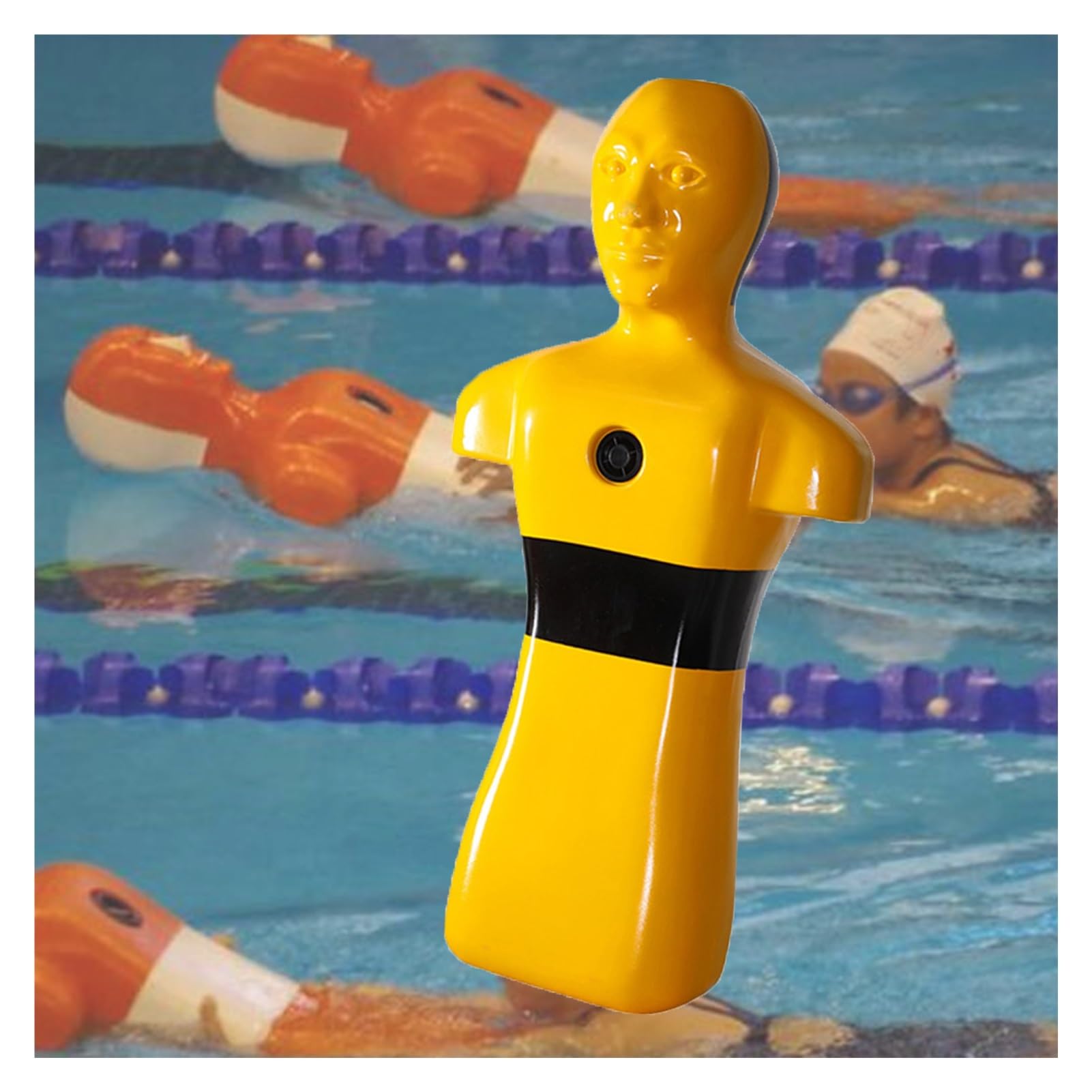 Chupete de entrenamiento de rescate acuático, simulación pesada reutilizable para escuelas de piscina y uso doméstico, no requiere montaje