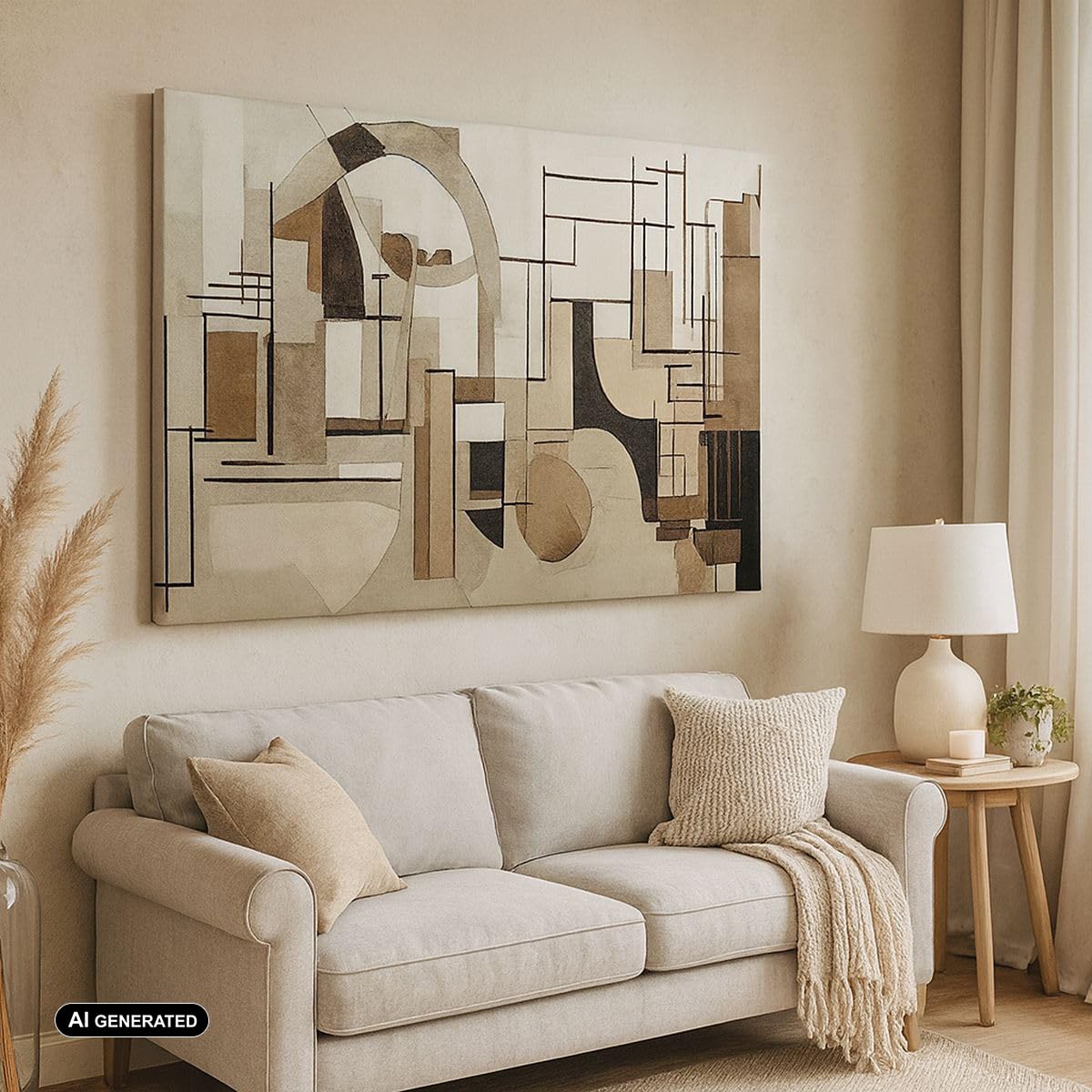 ARTTOR Lienzo Decorativo 120x80cm Moderno Horizontal Abstracto Arte - 5645