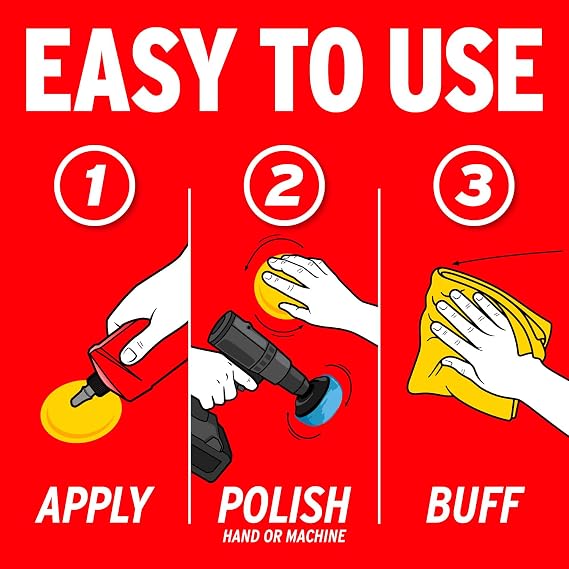 Mothers PowerPlastic 4Lights Plastic Polish, 8 oz. Ultra-Fine Polish Cleans, Clarifies & Removes Oxidation from Plastics & Headlights, UV Shield Prevents Oxidation & Yellowing (08808)