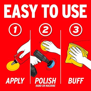 Mothers PowerPlastic 4Lights Plastic Polish, 8 oz. Ultra-Fine Polish Cleans, Clarifies & Removes Oxidation from Plastics & Headlights, UV Shield Prevents Oxidation & Yellowing (08808)