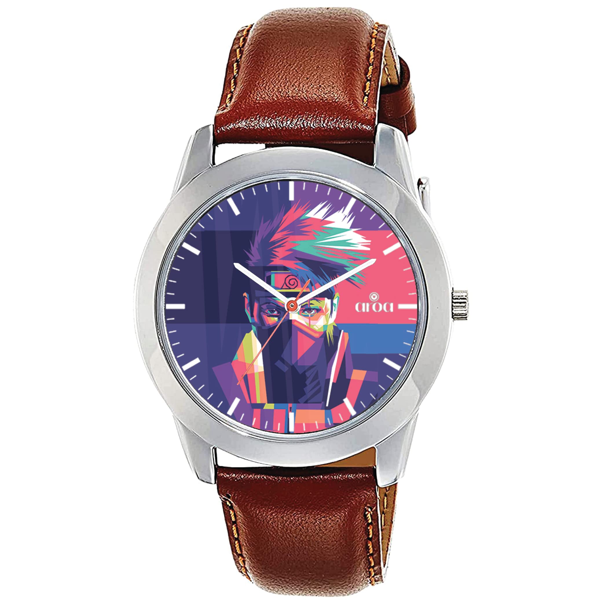 AROA Watch New Watch for Kakashi Hatake Multicolor Steel Metal Type Analog Brown Strap Watch Multicolor Dial for Men Stylish Watch for Boys (B0BZSRXP1Y) Amazon Price History, Amazon Price Tracker