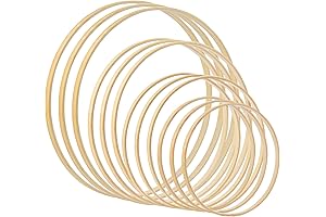 AUEAR Wooden Bamboo Floral Hoop Set, Enchant Your Creative Pursuits