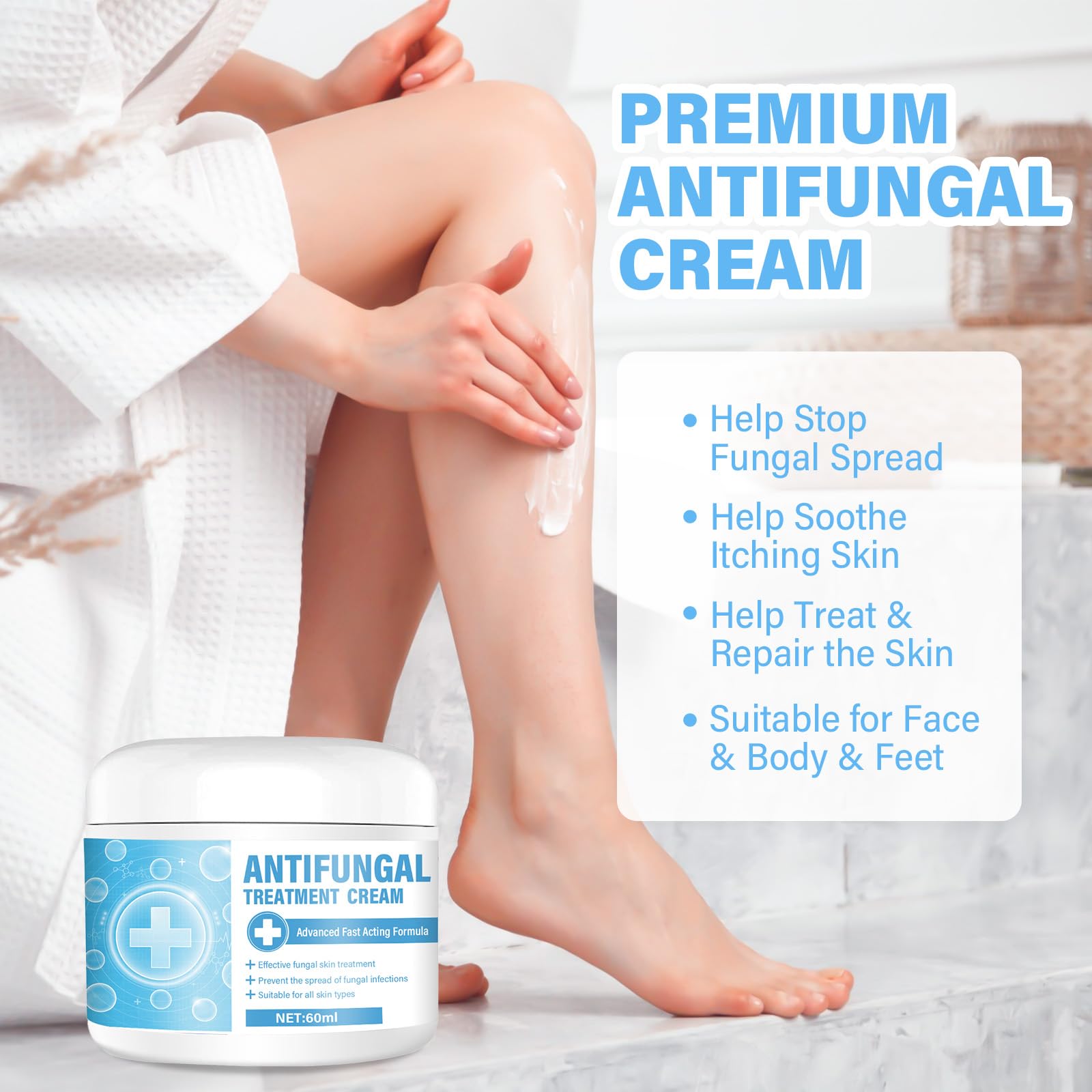 Crema Piedi, Trattamento Idratante ed Emolliente per Piedi Secchi, Formula con Estratti Vegetali per Talloni Screpolati, Lozione Nutriente Intensiva Contro Odori, Cura Quotidiana della Pelle, 60g