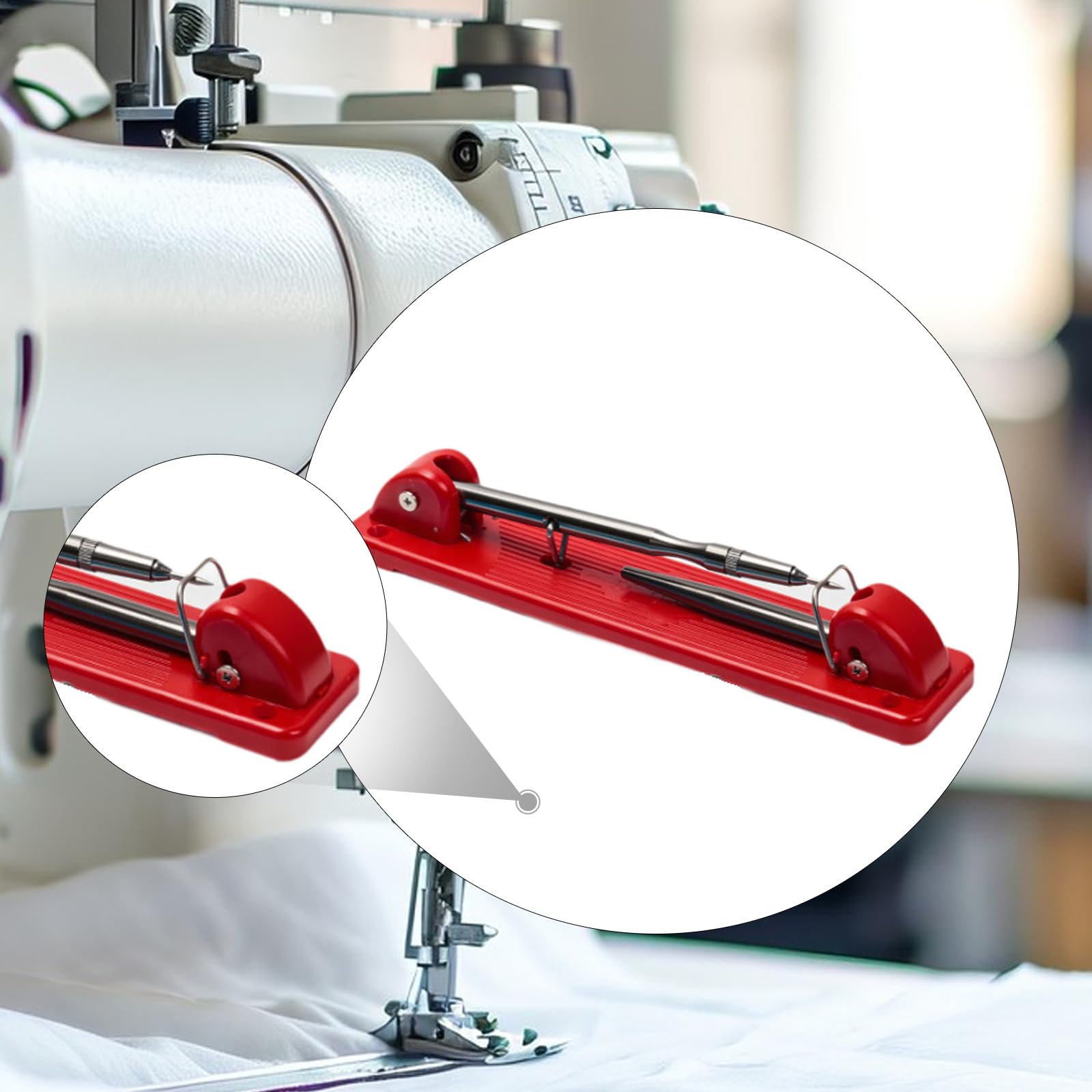 Macchina da bavero da cucito facile da riporre dispositivo pieghevole per abbassare i collari strumento per cucire rapidamente per girare le tasche, rosso