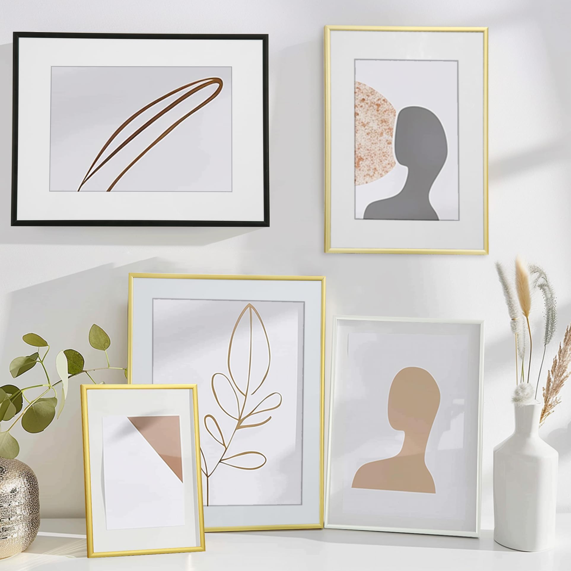 HIMEETIME® 4x fotolijst, 30x40 cm (set van 4), zilver mat aluminium, breukvast acrylglas, voor foto's en afbeeldingen, staand en liggend formaat, stevige achterwand HIMEETIME® 4x fotolijst, 30x40 cm (set van 4), zilver mat aluminium, breukvast acrylglas, voor foto's en afbeeldingen, staand en liggend formaat, stevige achterwand