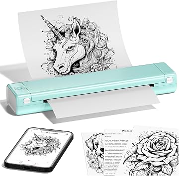 Itari M08F Tattoo Stencil Printer - Thermal Tattoo Machine Support Transfer Paper, Stencil Printer for Tattooing Support Phone & Laptop,Tattoo Printer Copier Kit for Tattoo Artist & Beginner