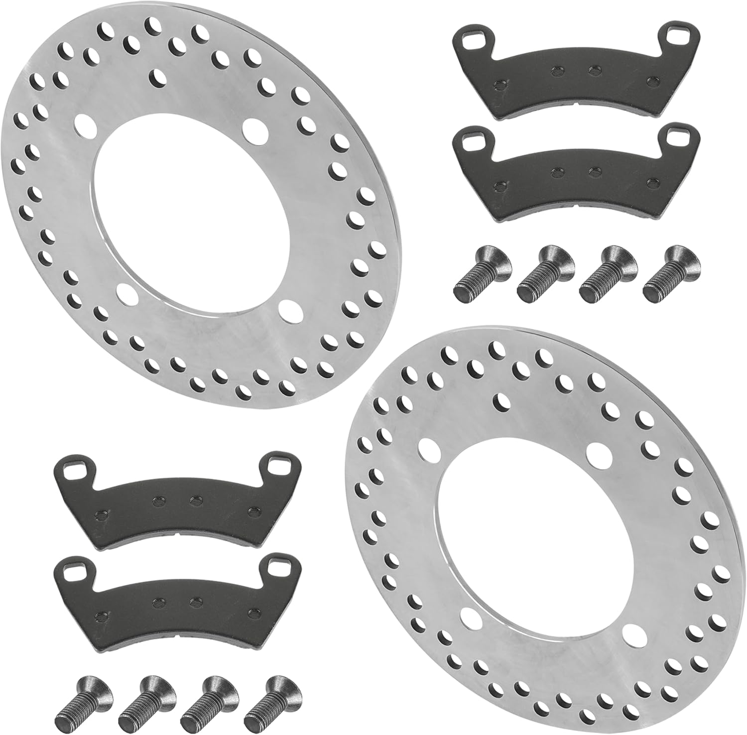 Caltric Brake Disc with Pads Compatible with Polaris General 4 1000 2017-2022/5263266 2205949 7518978 Front Left Right New