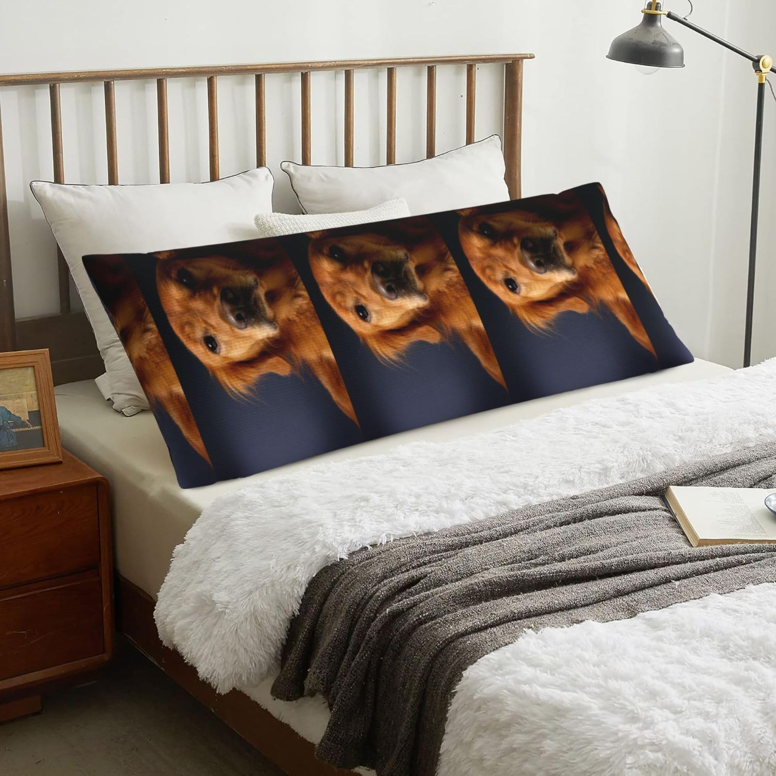 Golden Retriever, Body Pillow Cover with Zipper,Long Body Pillowcase 20 x 60 in