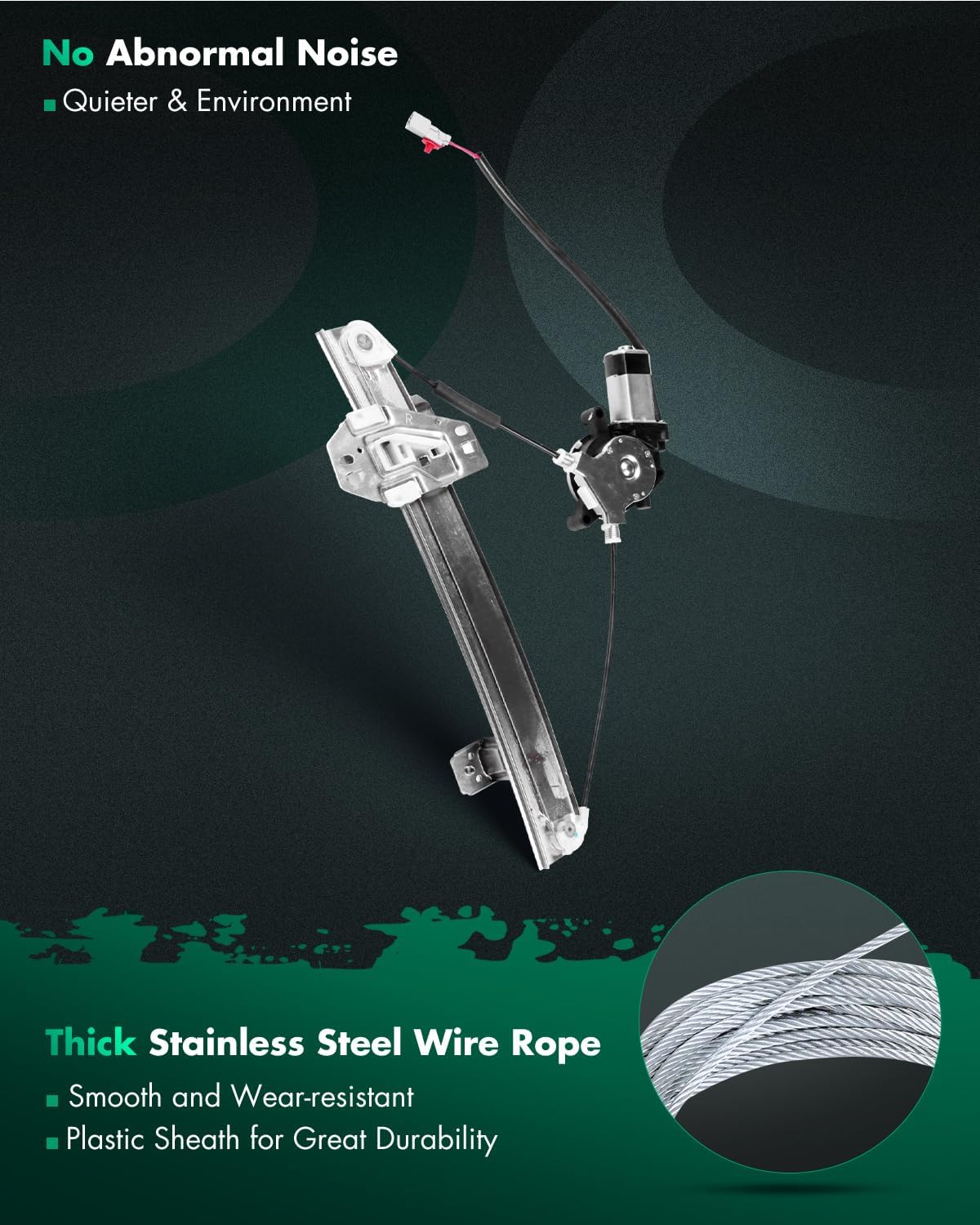 SCITOO Power Window Lift Regulator High Performance Automotive Replacement Parts for 1998-2004 for Acura RL Rear Right Passenger Side with Motor