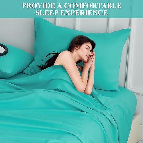 Miniatura 7 de Juego de sábanas tamaño individual  Sábanas suaves para cama de tamaño individual, sábanas de lujo de hotel con bolsillo extra profundo, sábanas y