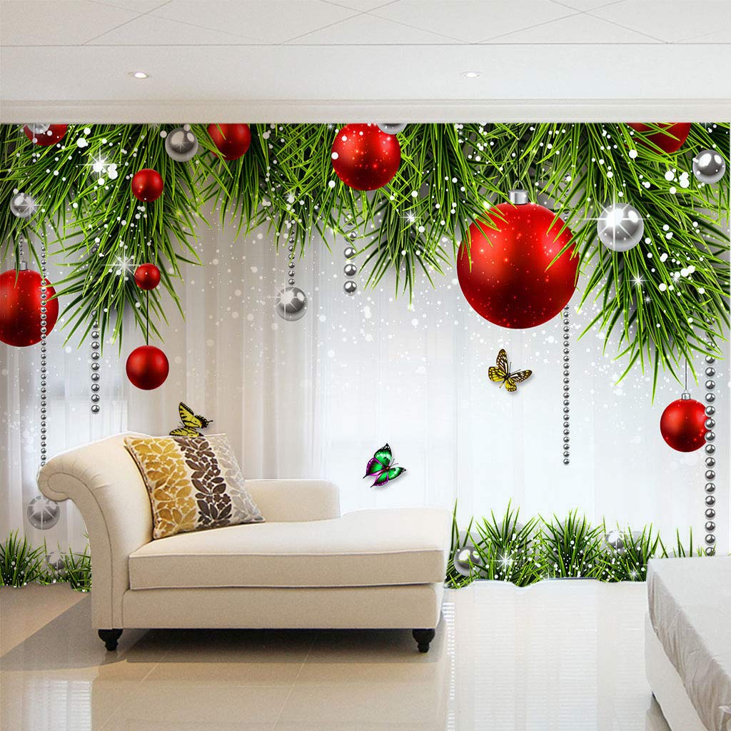 Rideau à oeillets motif arbre de Noël voilage transparent chambre 140x240
