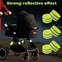 Vista 7 de Paquete de 6 bandas reflectantes para cochecitos de alta visibilidad, reflectantes, reflectantes, reflectores, de seguridad, identificador