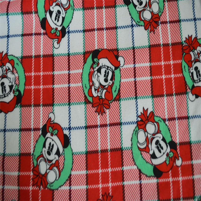 Girls Disney Minnie Mouse Christmas Plaid Traditional Flannel Nightgown3