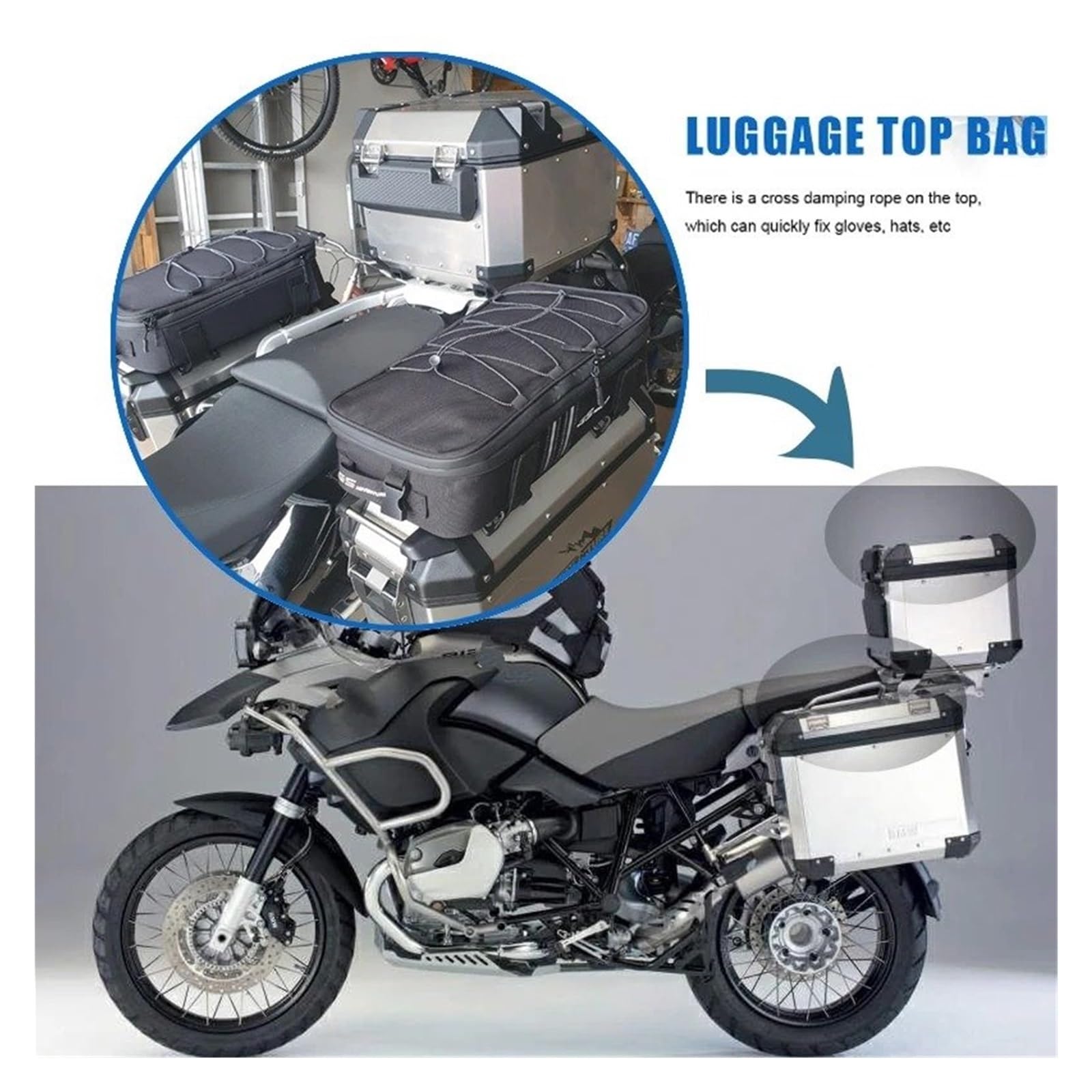 Moto Selle Bagagli per BMW R1200GS R1250 GS LC F650 G310 ADV Adventure - Bauletti Laterali Borse da Viaggio con Serbatoio (2pc)