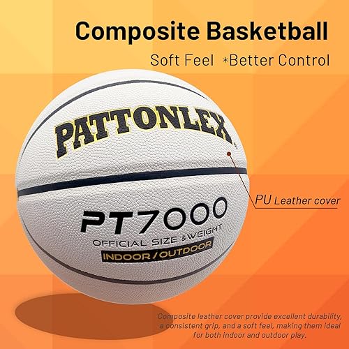 Miniatura 8 de PATTONLEX Basketball Composite Leather 29.5 Official Size 7 Basketballs Ball for Men Outdoor Indoor Basketball Game