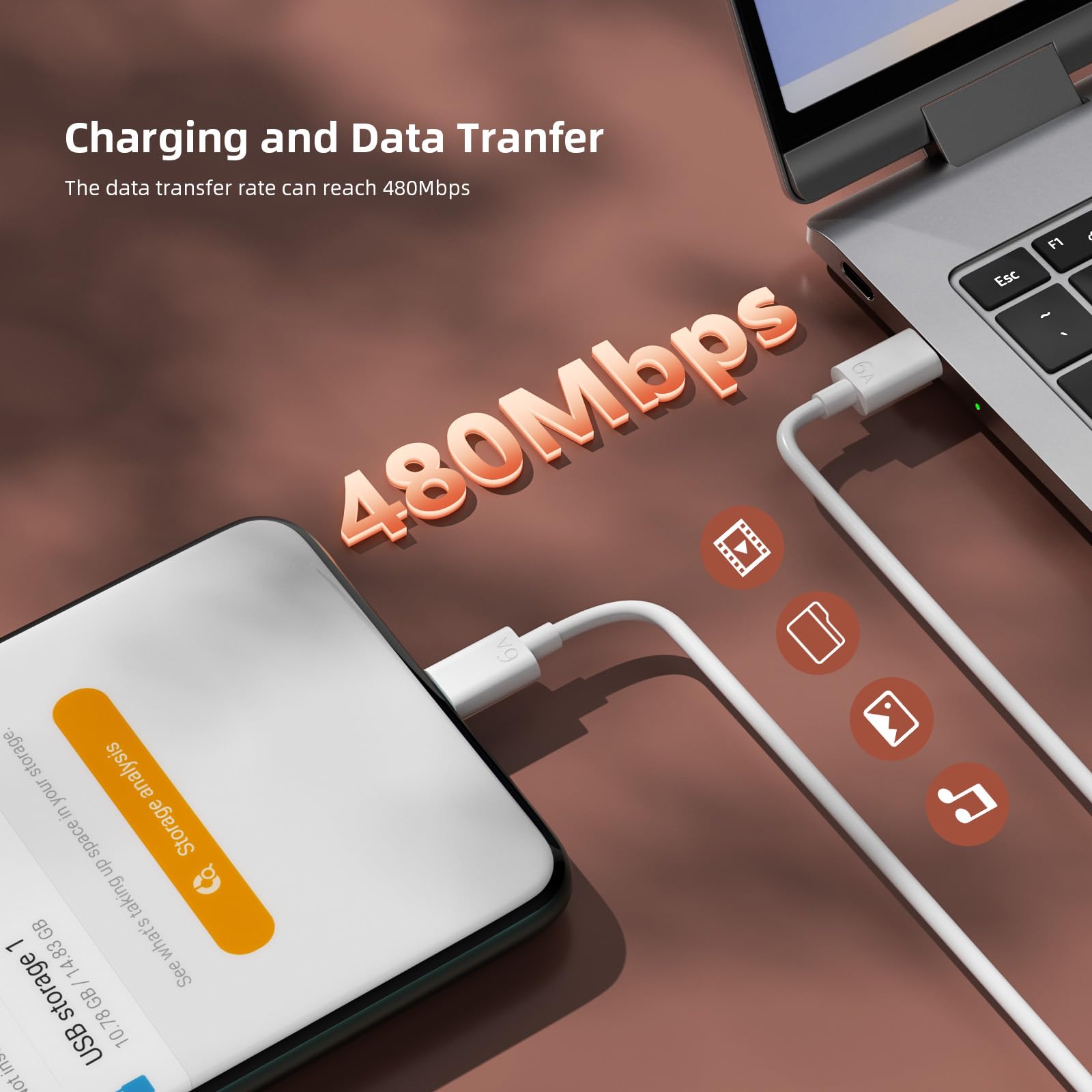 ACANDYA 6A 100W SuperCharge Câble USB C Vers USB C Pour Honor