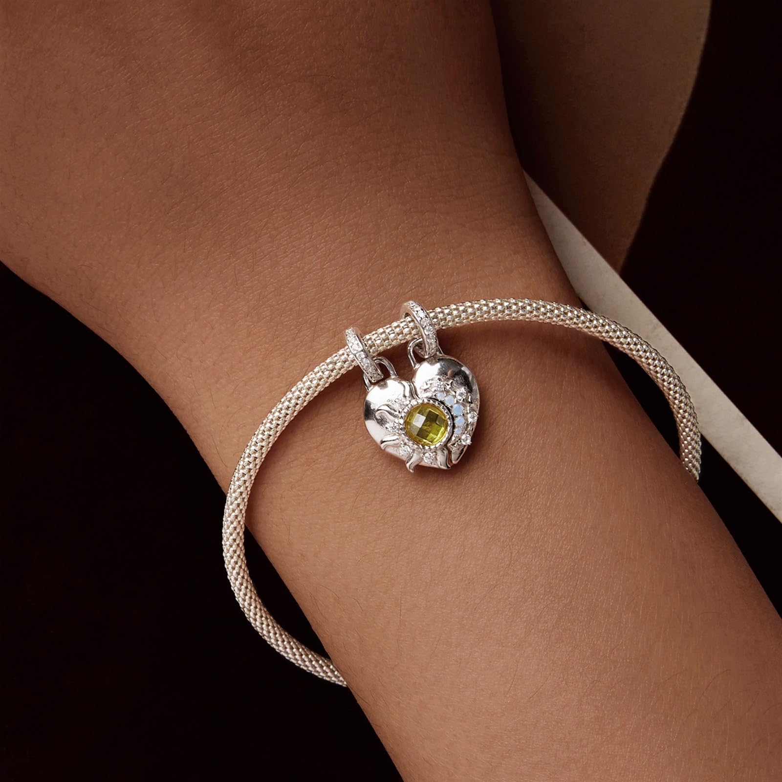 Srebro próby 925 Shine Sun Moon Love Charms wiszącą koralikową zawieszką do bransoletki i naszyjnika na urodziny dla kobiet