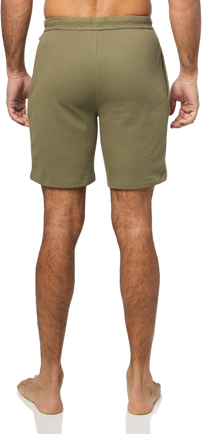 BOSS womens Waffle Contrast Logo Lounge Shorts - Image 2