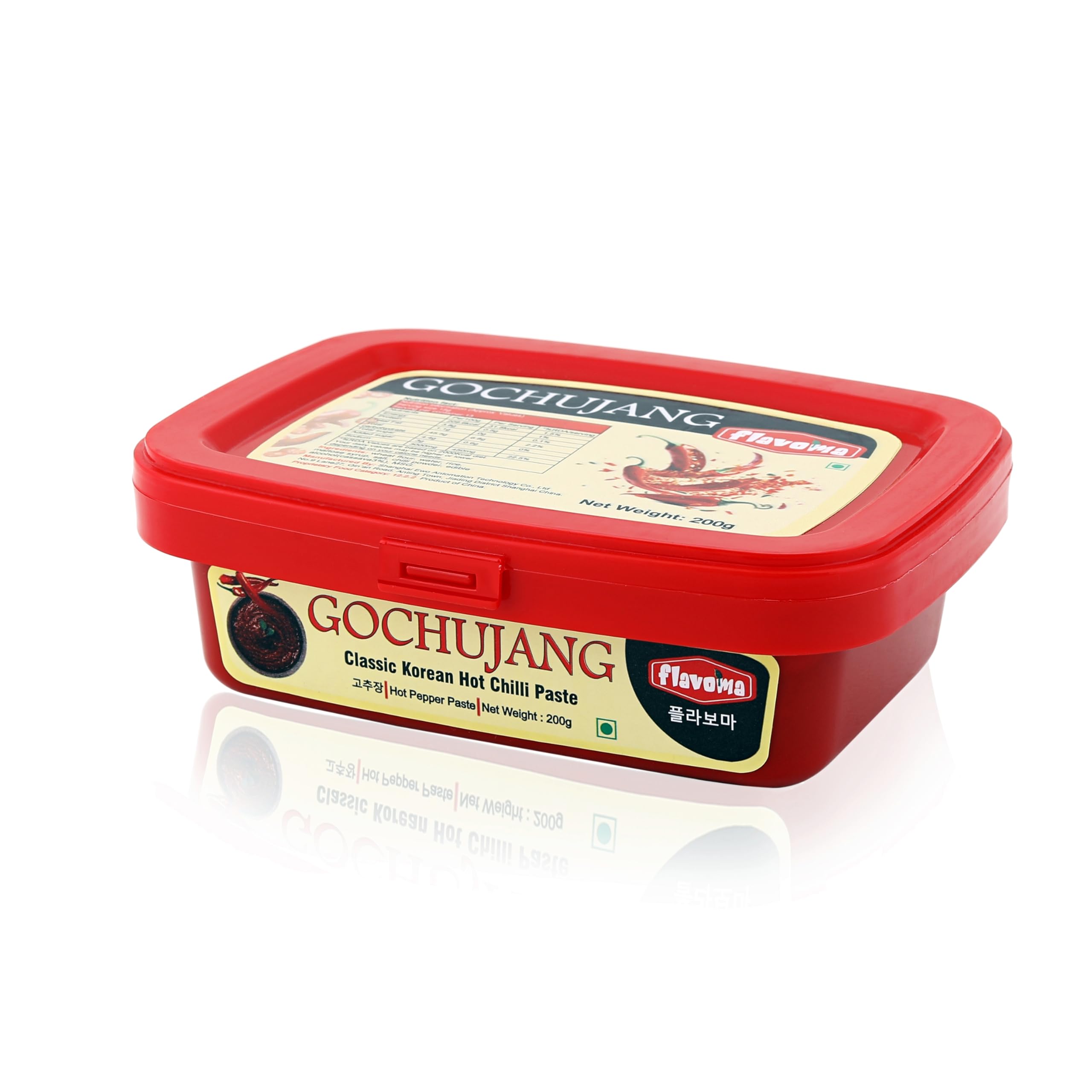 Flavoma Classic korean Gochujang Hot Pepper Paste, 200gm (Red Hot Chilli Paste, Thick and Smooth and Savory Korean Traditional Fermented Sauce, Umami Flavour, Authentic Red Pepper)