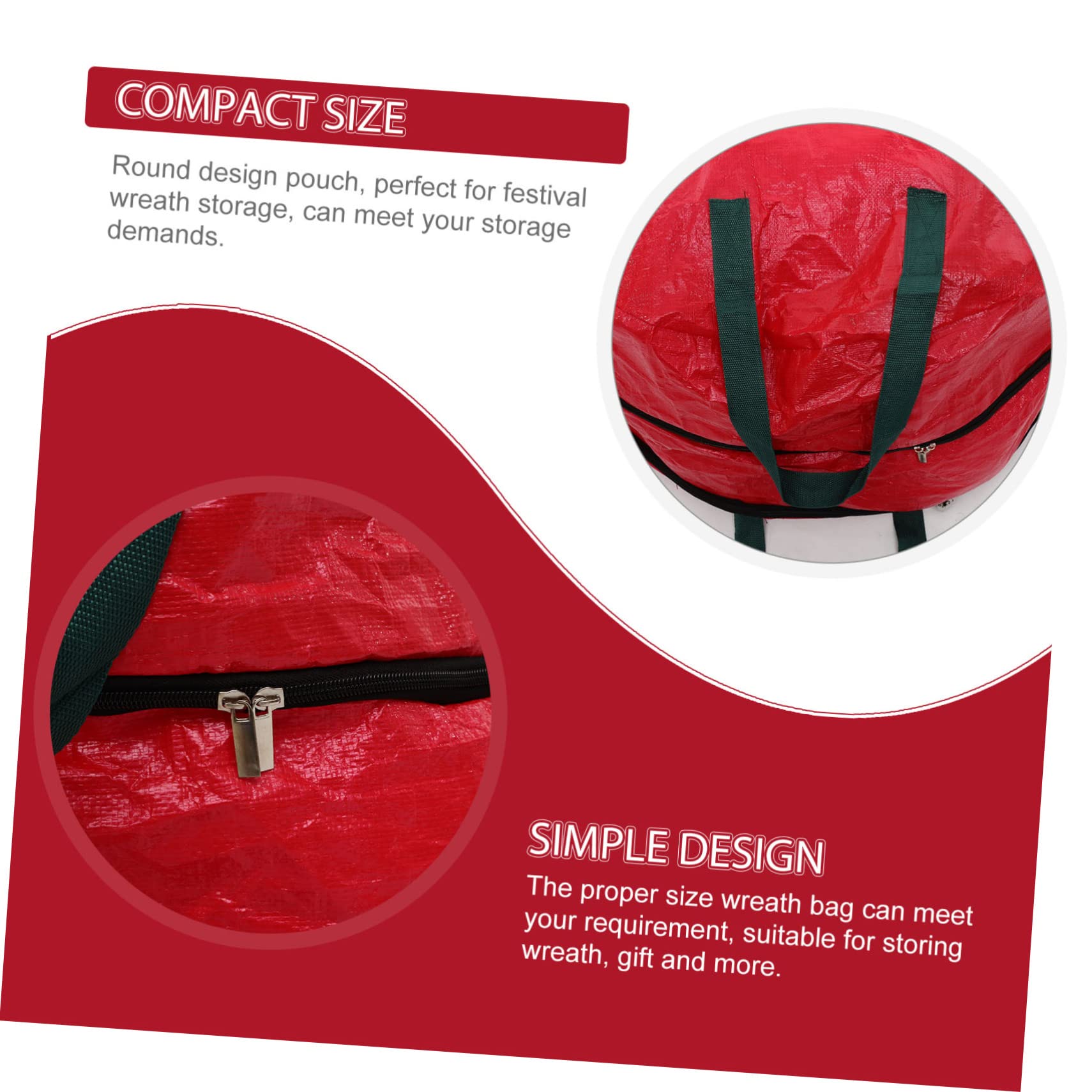 PRETYZOOM 3 Pz Borsa Porta Ghirlande Ghirlanda di Halloween Porta Regali Porta Ghirlanda Borsa Natalizia Sacchetto di Imballaggio della Ghirlanda Custodia PE Rosso