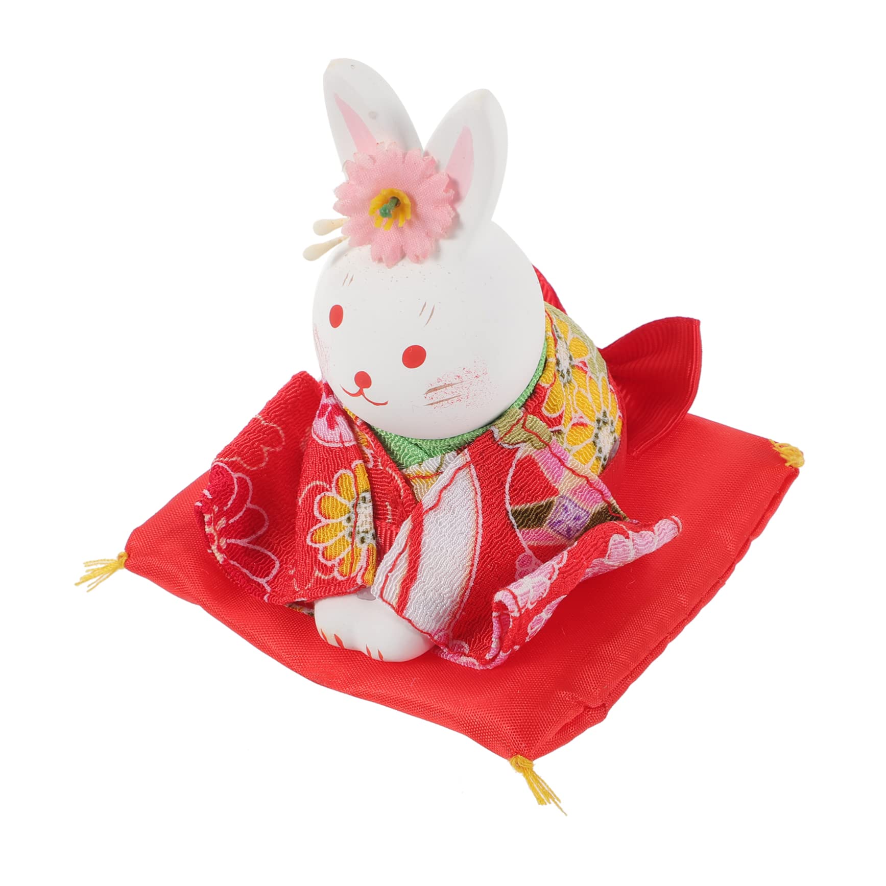 Alipis 4 Pièces Lapin Ornement Gâteau Accessoires Mini Poupées Voiture Tableau De Bord Décoration Lapins Miniatures Décoration Intérieure De Voiture Chanceux Fortune Lapin Statue