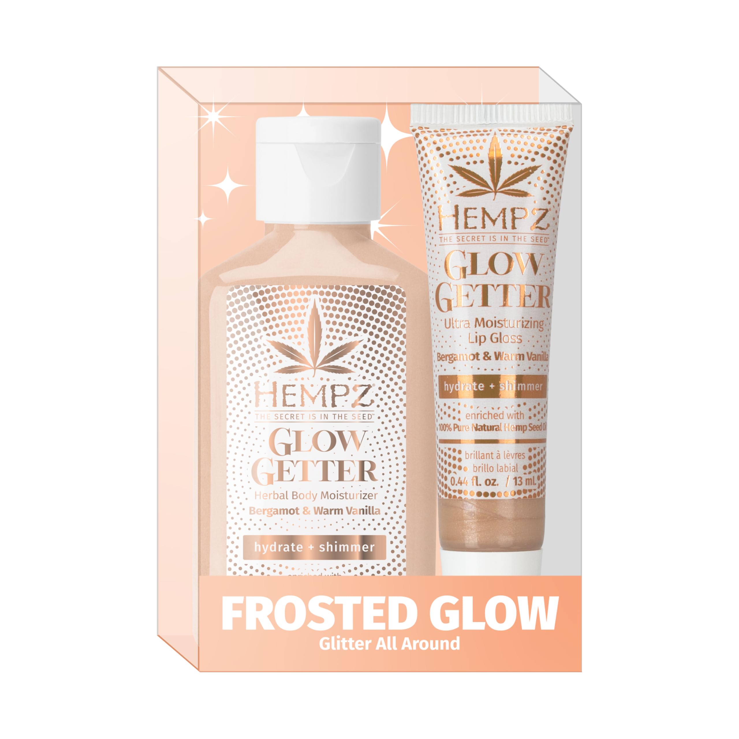 Amazon.com : Hempz Frosted Glow Kit, Illuminating Mini Body Lotion